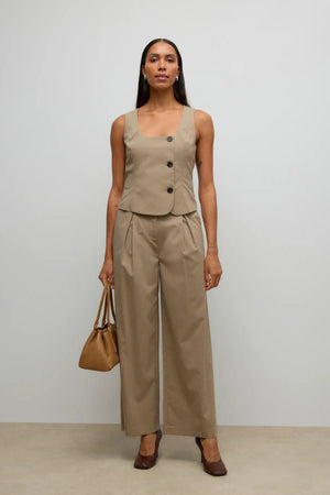 Ayah U-Neck Vest - Dune Melange