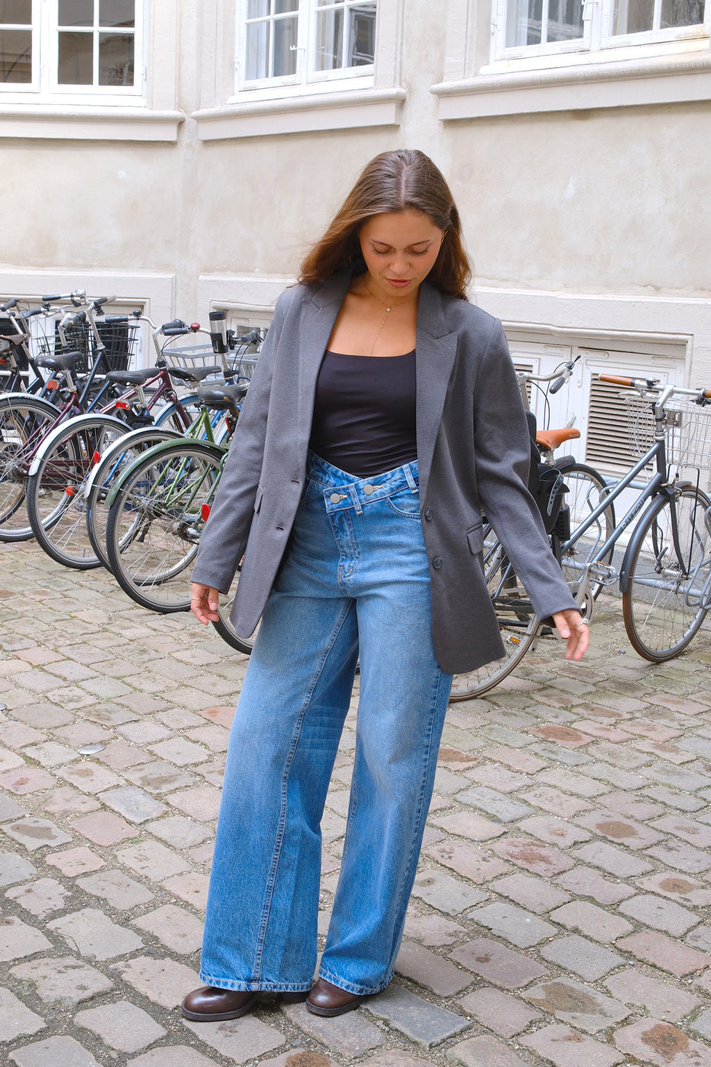 Klassisk fit Blazer - Mørkegrå