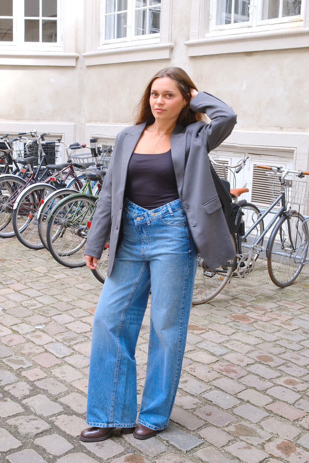 Klassisk fit Blazer - Mørkegrå