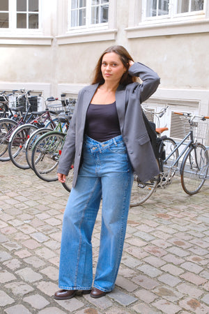 Klassisk fit Blazer - Mørkegrå