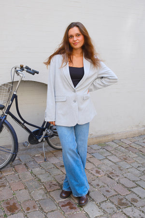 Klassisk fit Blazer - Lysegrå