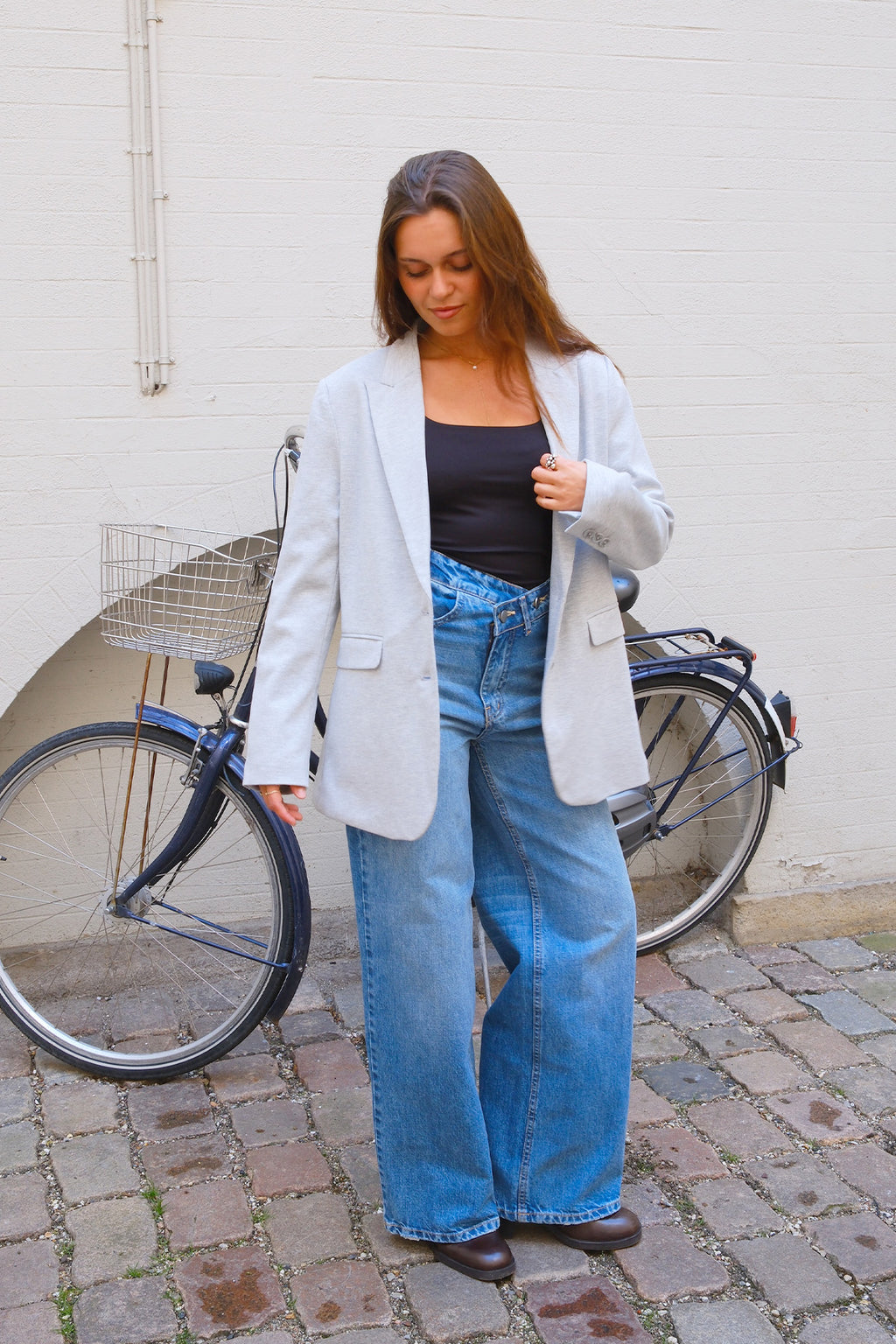 Klassisk fit Blazer - Lysegrå