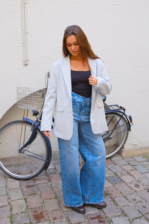 Klassisk fit Blazer - Lysegrå
