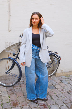 Klassisk fit Blazer - Lysegrå