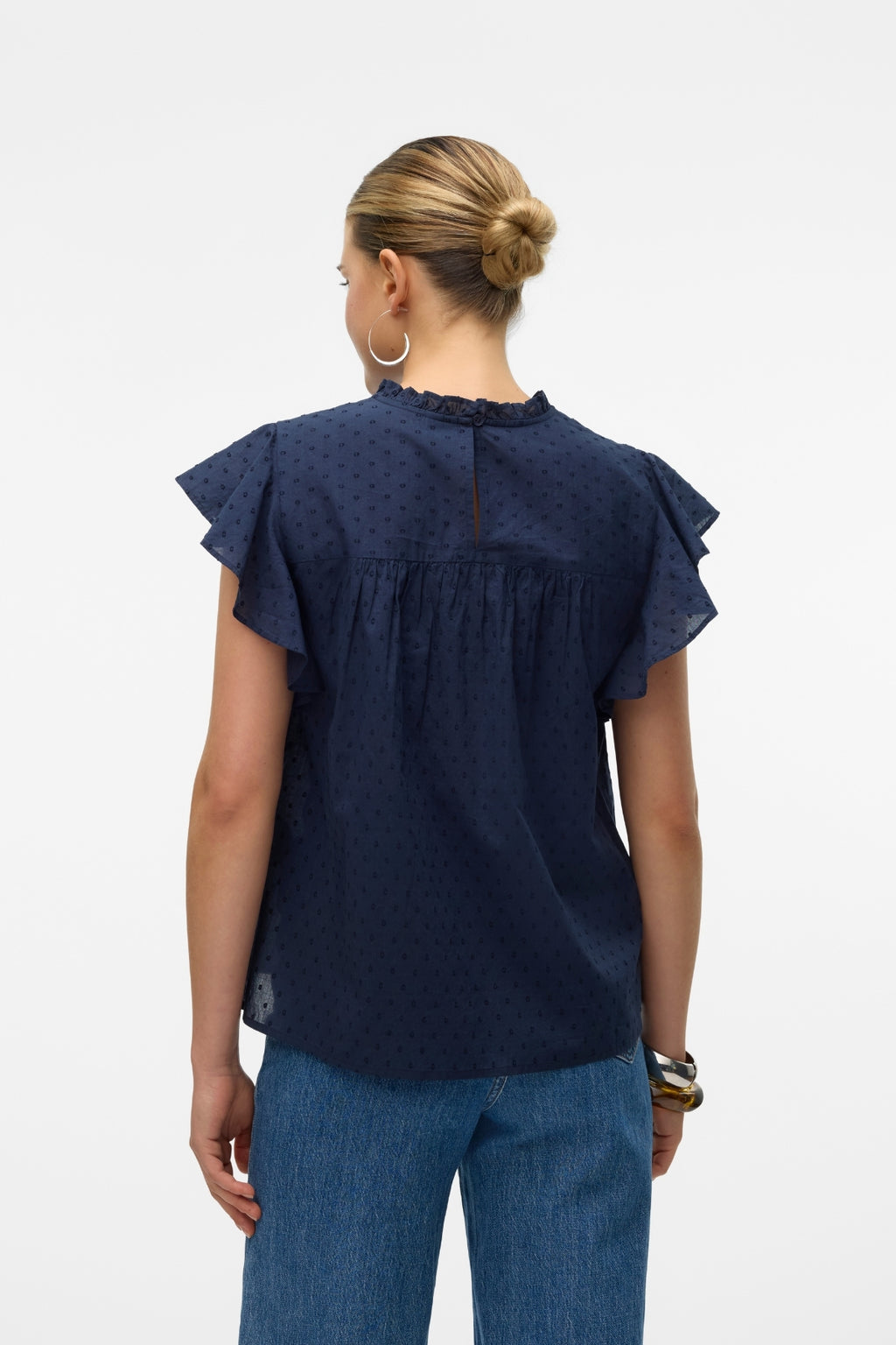 Trine Lace Top - Navy