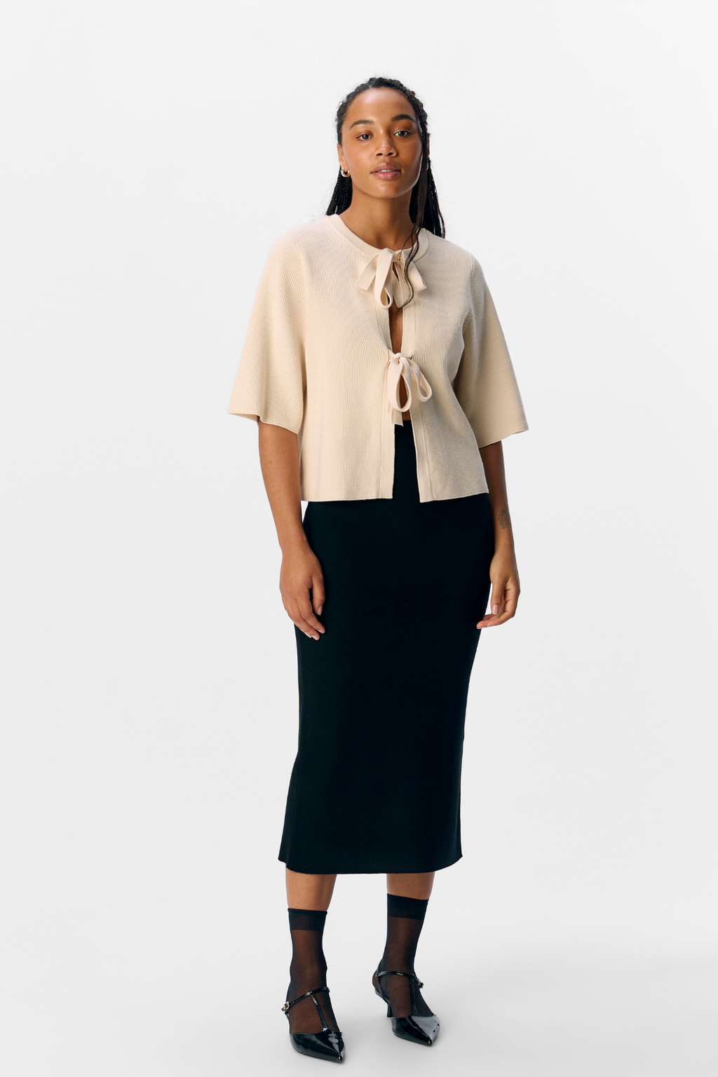 Julla Parvi 2/4 Strikcardigan - Sandskal