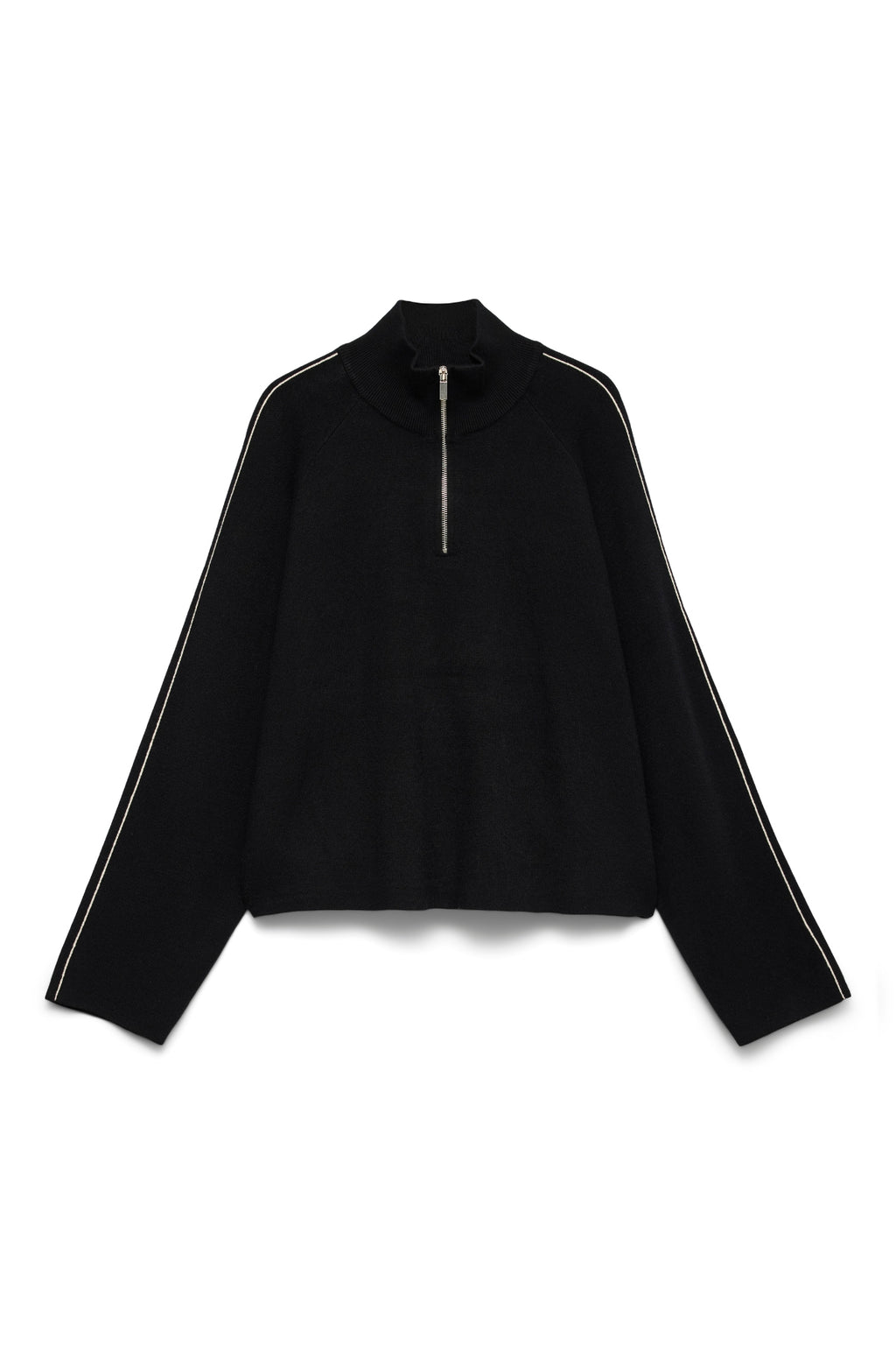 Saba Highneck Zipper Pullover - Sort