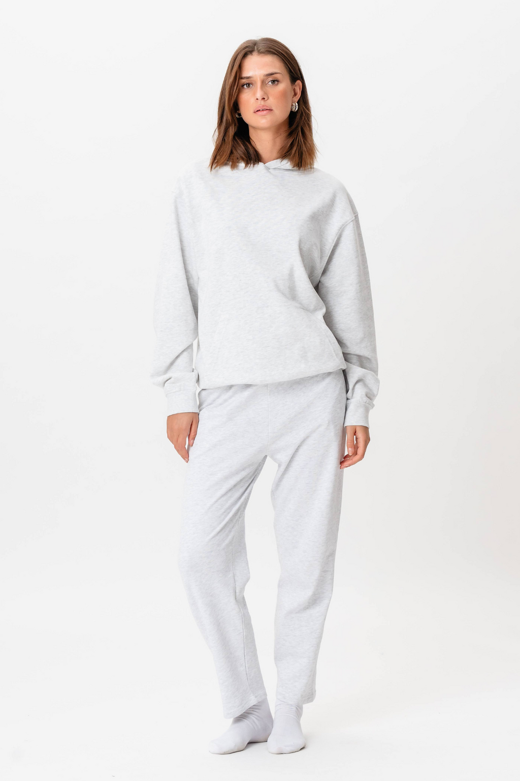 Hoodie Uden Snor - Grå