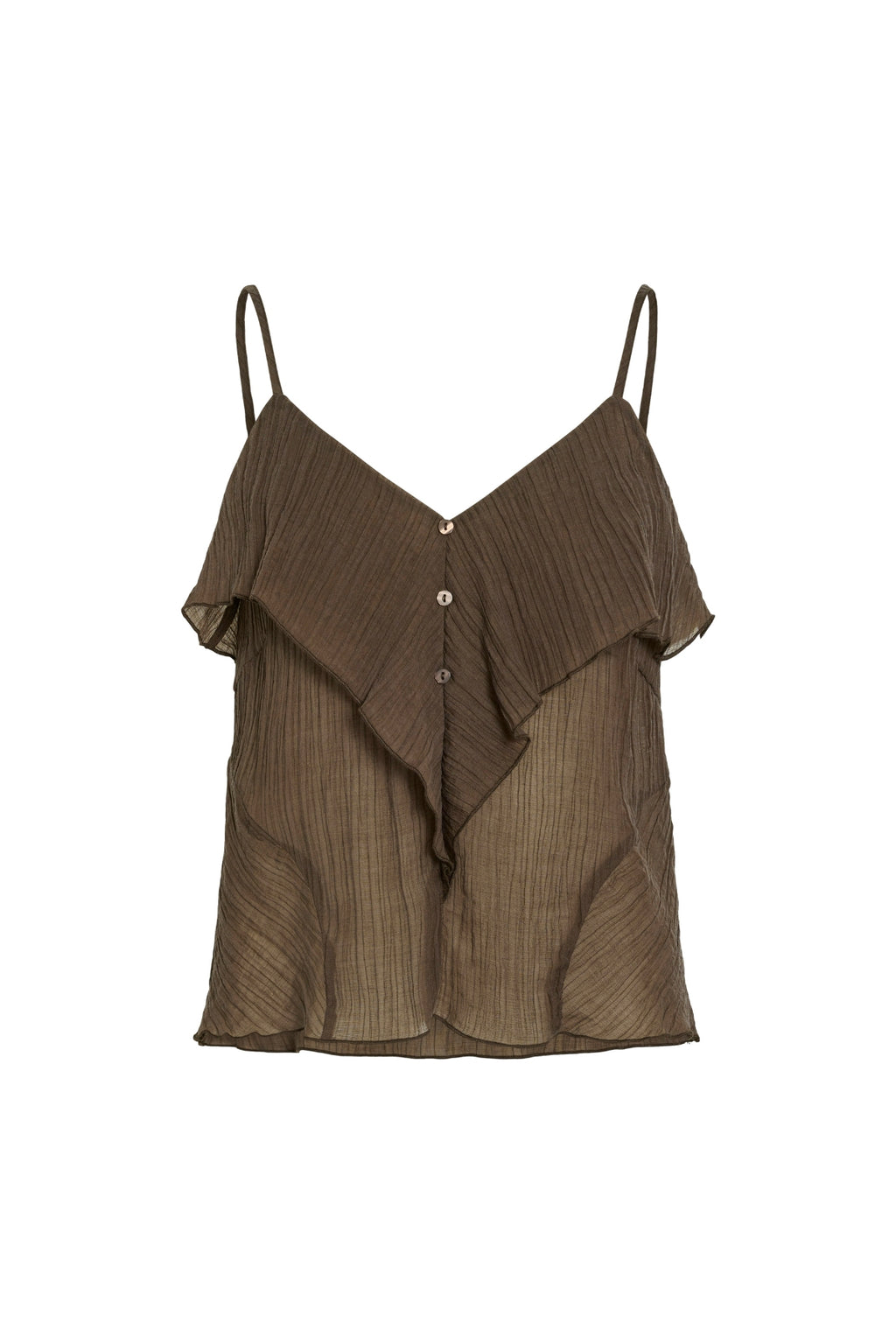 Danira V-Hals Singlet Top - Slate Black