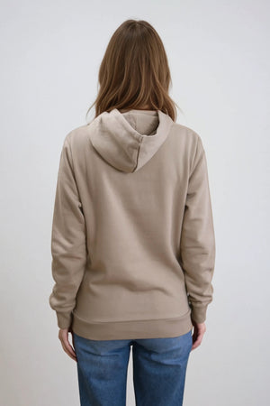 Boyfriend Sweat Hoodie - Mørk Beige