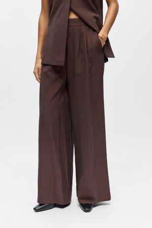 Isla Wide Pants - Brun