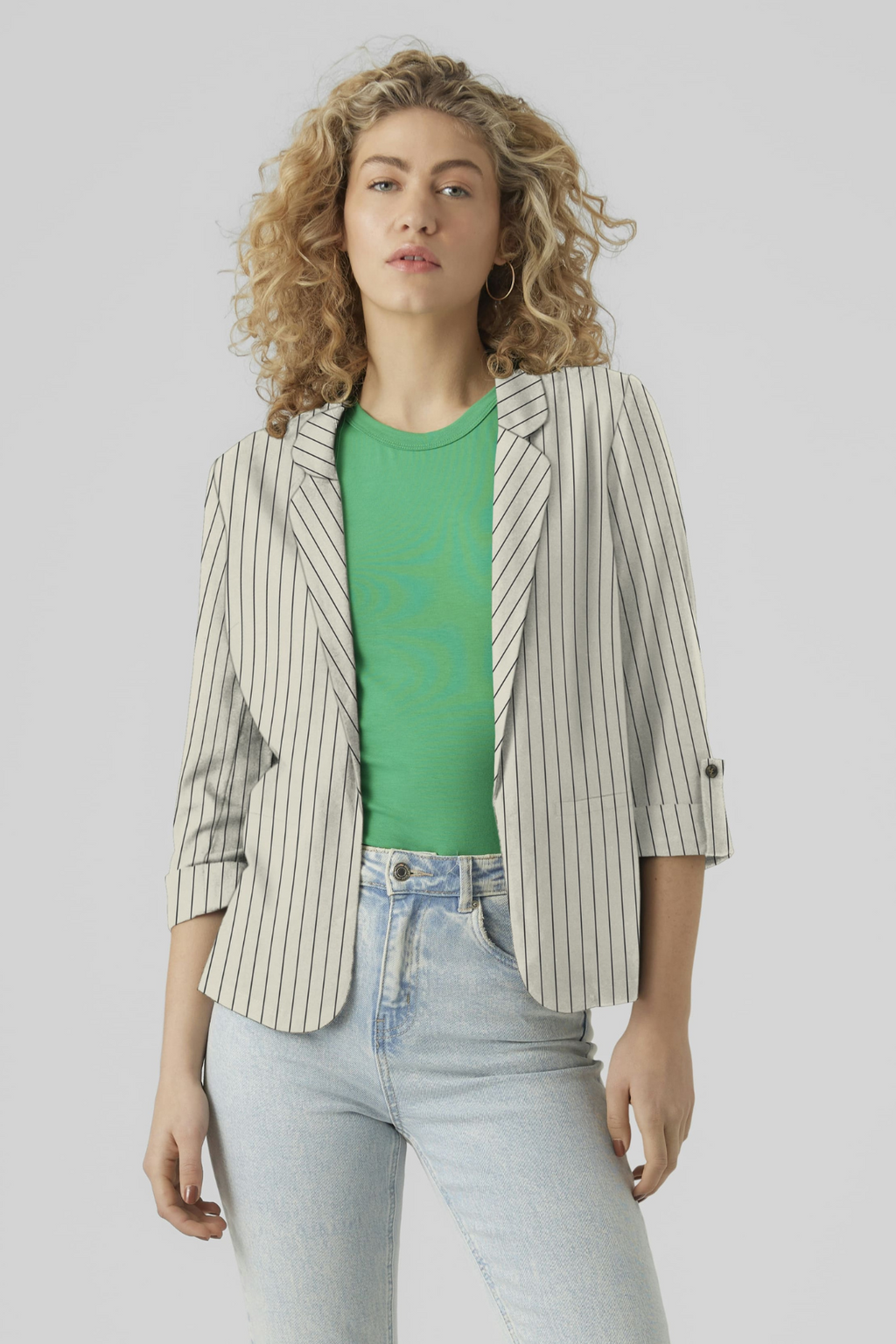 Jesmilo 3/4 Løs Blazer - Sølv Lining