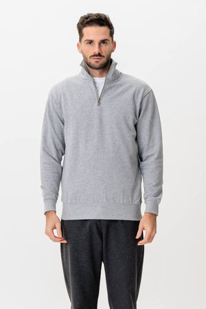 Sweatshirt Half Zip - Grå