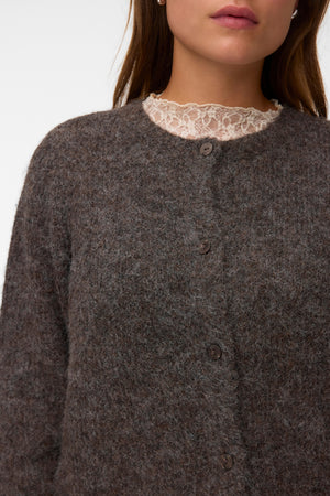 Novah O-Neck Button - Chocolate Torte