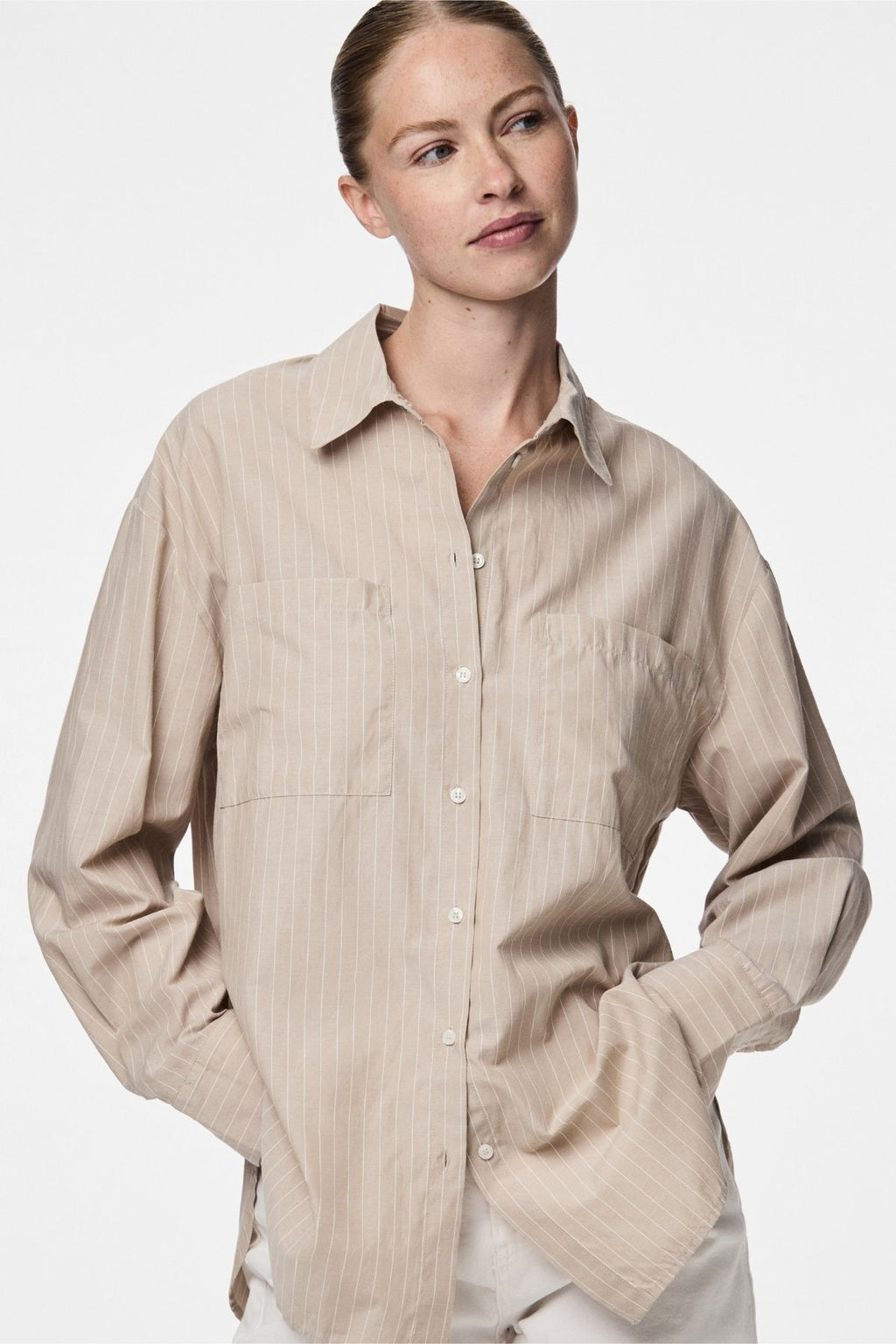 Melia Loose Shirt - Crockery
