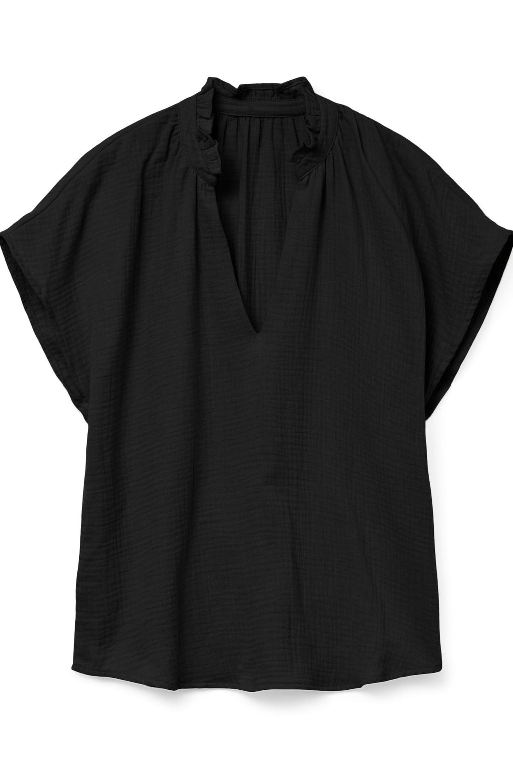 Natali V-Neck Top - Sort