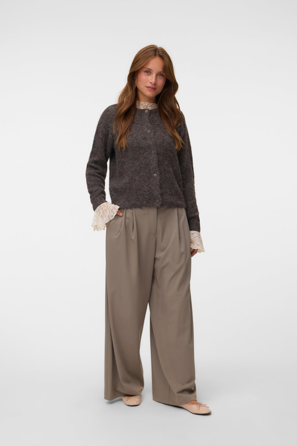 Novah O-Neck Button - Chocolate Torte