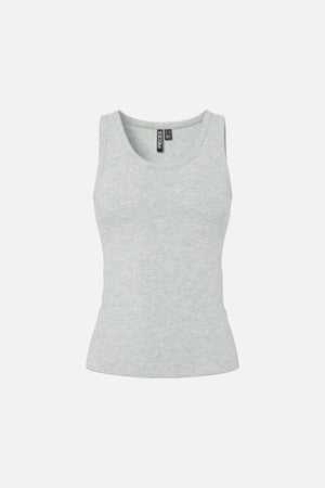 May Tank Top - Light Grey Melange