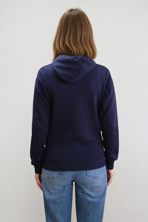Boyfriend Sweat Hoodie - Navy