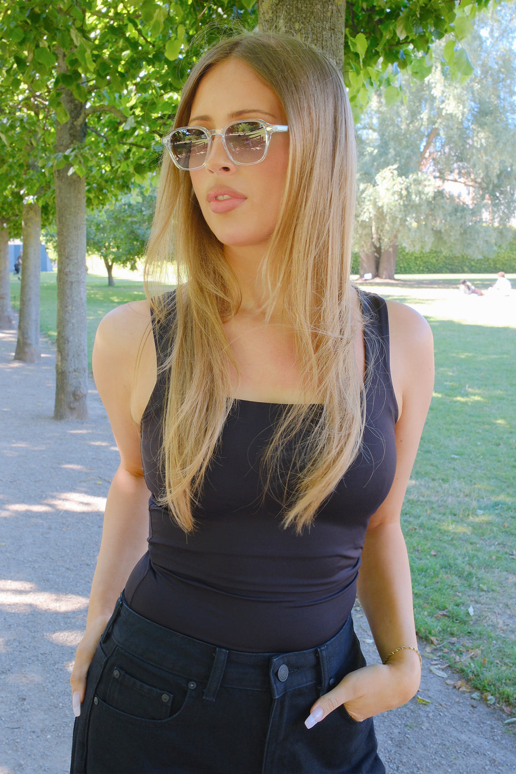 Emma Solbriller - Transparent-Grøn