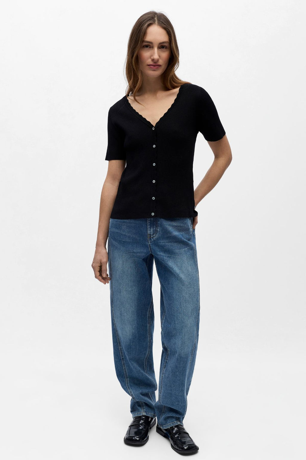 Kelly Re V-Neck Cardigan - Sort