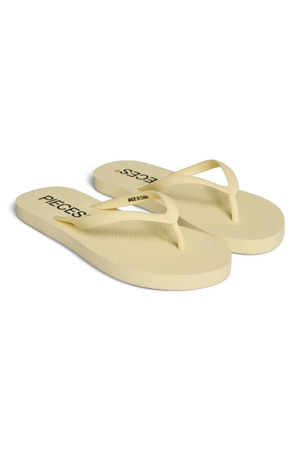 PIECES Summer Flip Flop - French Vanilla - Lys gul