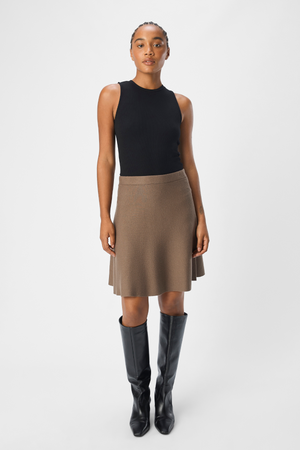 Reynard HW Kort Strikket Nederdel - Morel