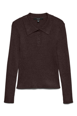 Siljerib Poloneck Pullover - Chocolate Torte