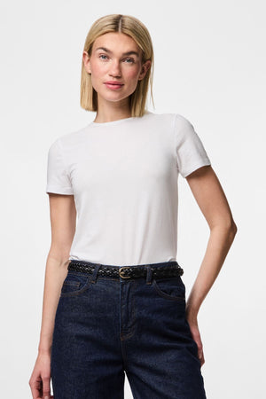 Avery Leather Braided Slim Belt - Black