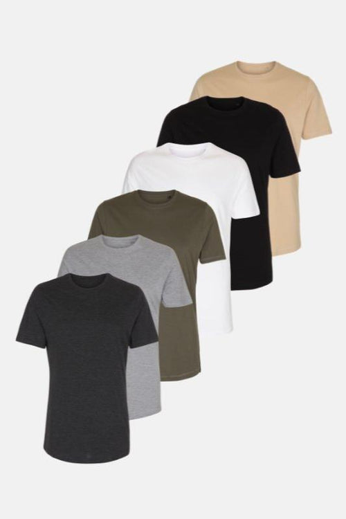 Long T-shirt – Package Deal (6 pcs.) - TeeShoppen Group™ - T-shirt - TeeShoppen