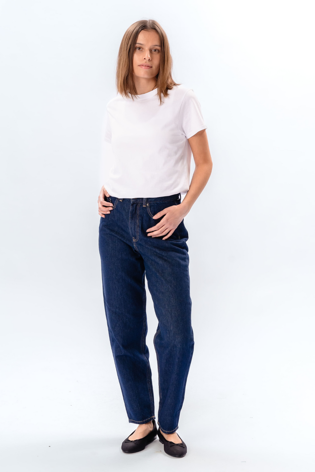 De Originale Performance Mom Jeans - Dark Blue Denim