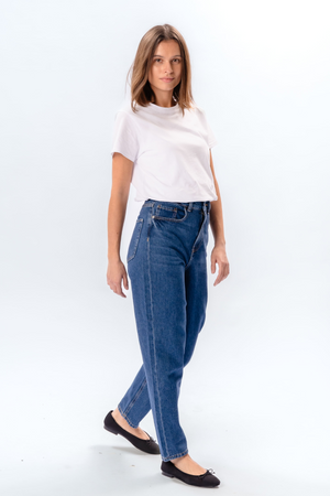 De Originale Performance Mom Jeans - Medium Blue Denim