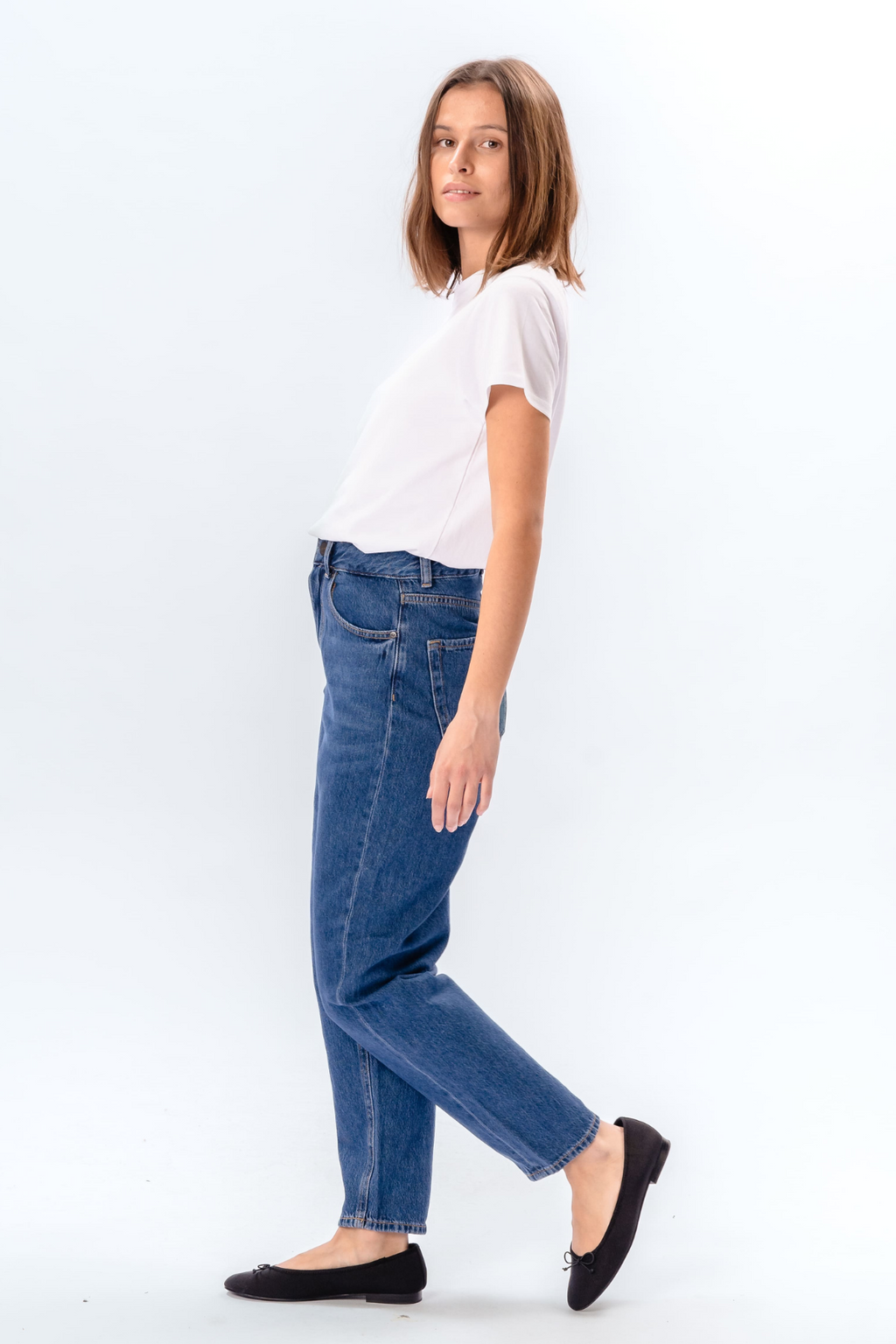 De Originale Performance Mom Jeans - Medium Blue Denim