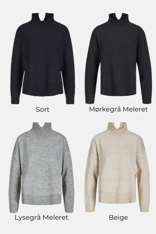 Oversized Strikket Rullekravetrøje - Pakketilbud (2 stk.)