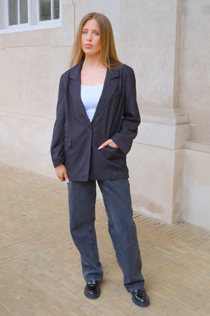 Oversized Blazer - Sort