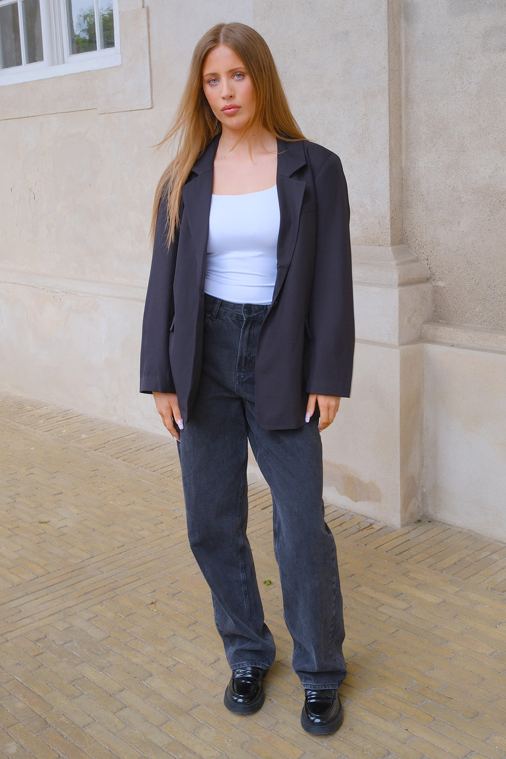 Oversized Blazer - Sort