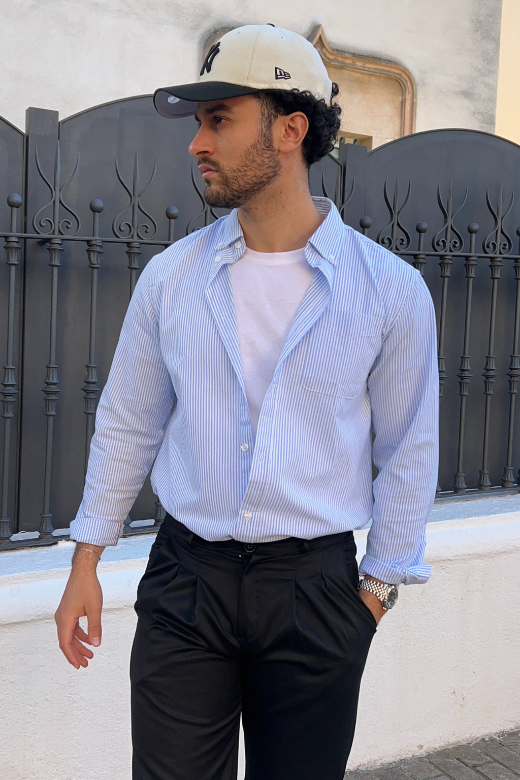 Den Originale Performance Oxford Skjorte - Lyseblå/Hvid