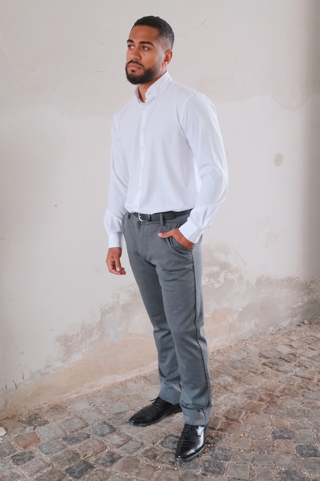 Performance Pants Wide - Melange Grey