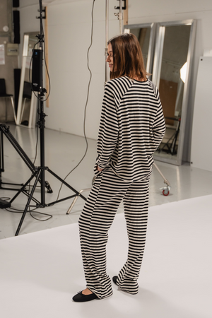 Stribede Bukser - Sort