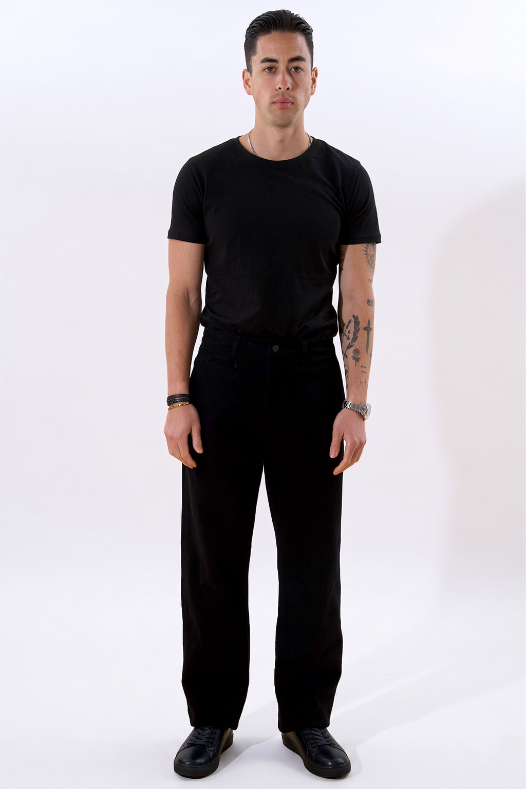 Straight Cotton Chino - Sort