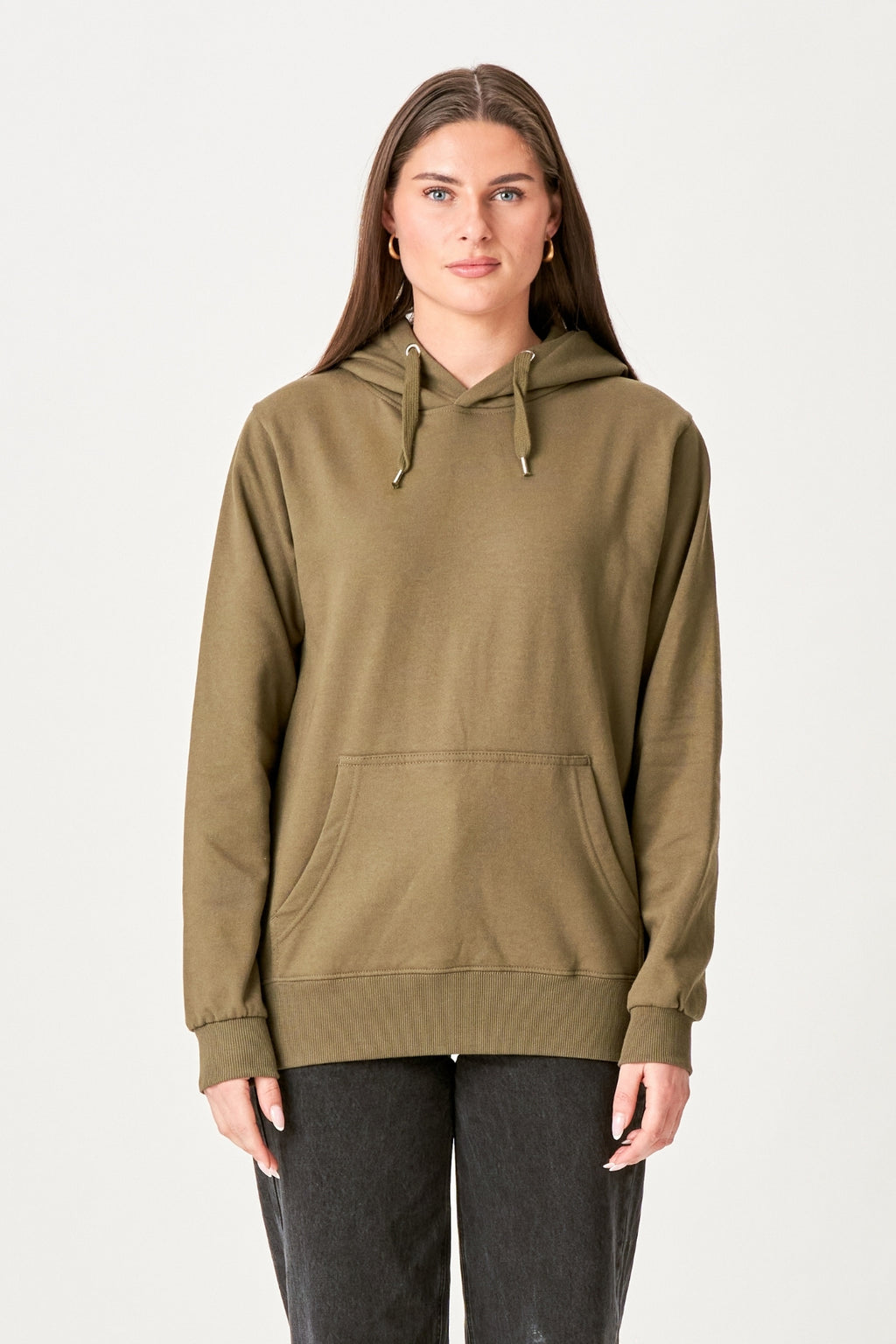 Oversized Hoodie - Oliven