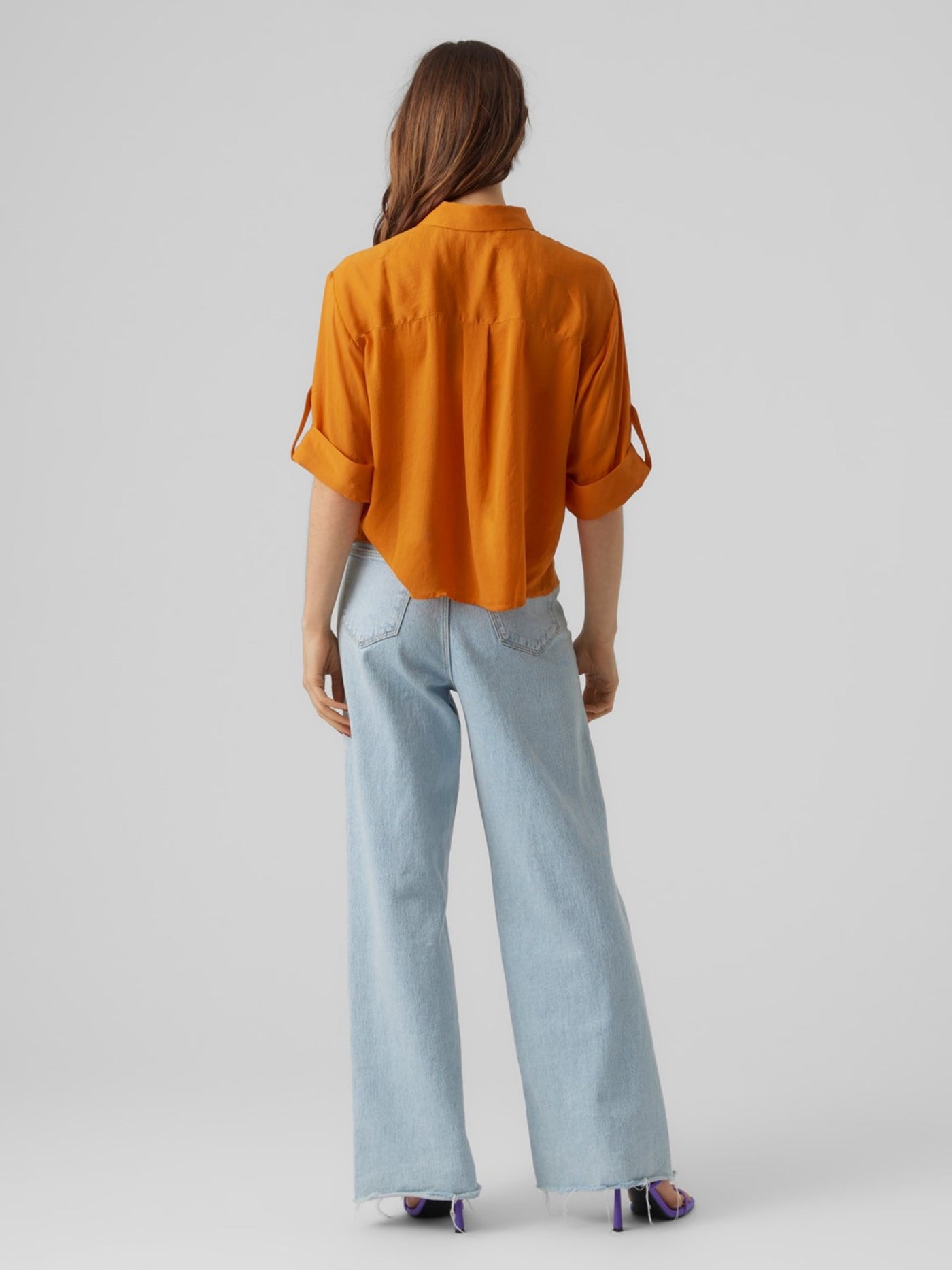 Fabiana Skjorte - Orange - Vero Moda - Orange 4