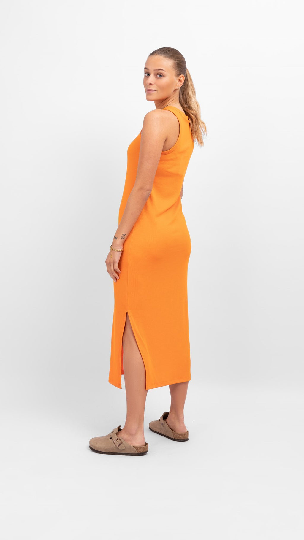 Line Sommer Kjole - Persimmon Orange