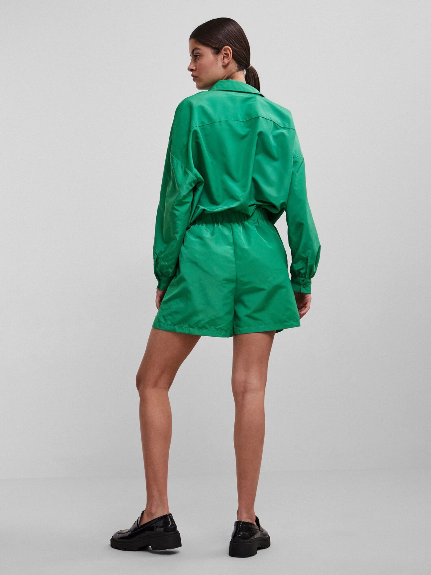 Chrilina High Waist Shorts - Simpel Grøn - PIECES - Grøn 3