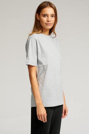 Oversized T-shirt - Grå Meleret