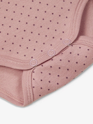 2-pak trykknap natdragt - Røde nuancer