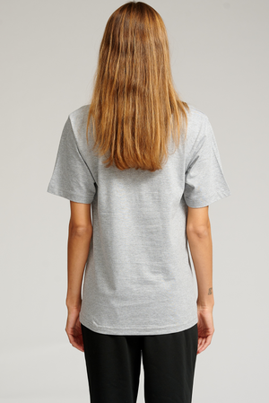 Oversized T-shirt - Grå Meleret