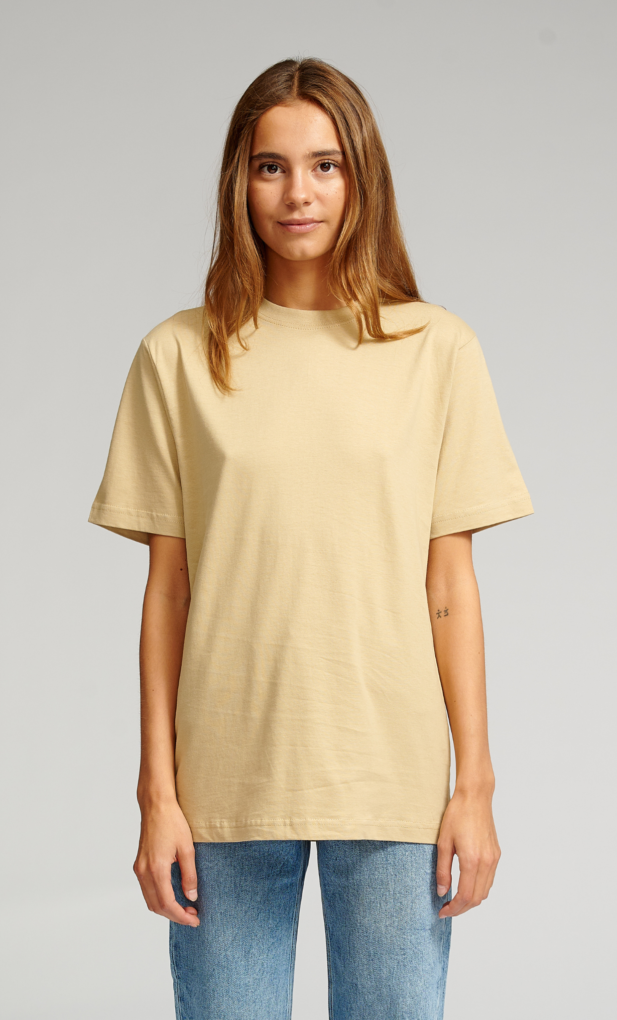 Oversized T-shirt - Sand (dame)