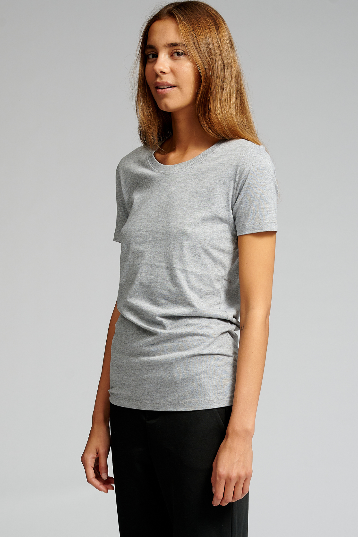 Fitted T-shirt - Oxford Grå