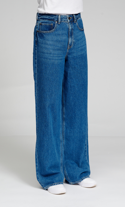 De Originale Performance Wide Jeans - Medium Blue Denim - TeeShoppen - Blå 8
